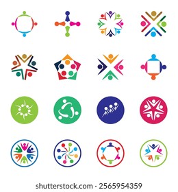 Community Set Logo Vector Art  Icons  and Graphics 