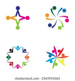 Community Set Logo Vector Art  Icons  and Graphics 
