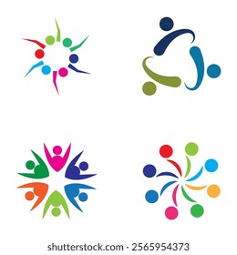 Community Set Logo Vector Art  Icons  and Graphics 