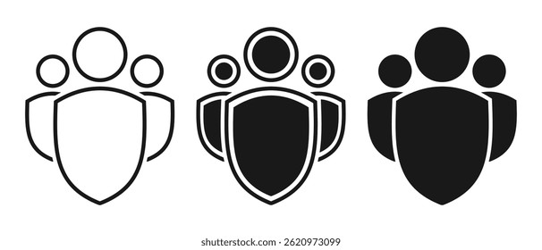 Community shield icon sign. Vector illustration