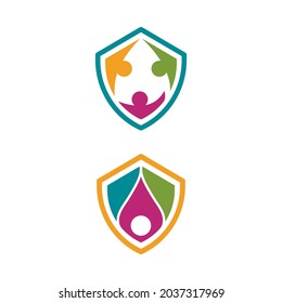 Diseño de ilustración de vector de escudo comunitario