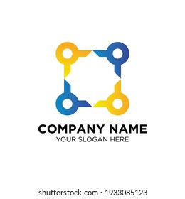 Community Simple Logo With Box Shape
