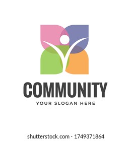 Community Simple Unique Icon Symbol Logo For Business Industry