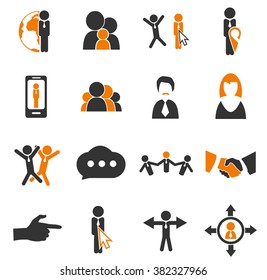 Community simply icons for web and user interfaces