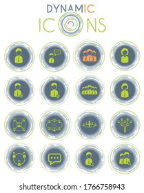 Community simply symbol on white background with dynamic lines for animation for web icons and user interface