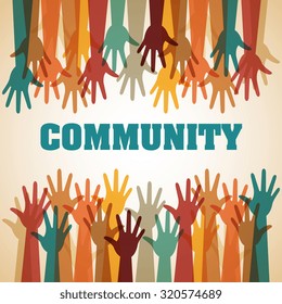 Community and social design, vector illustration eps 10