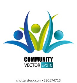 Community and social design, vector illustration eps 10