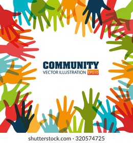 Community and social design, vector illustration eps 10