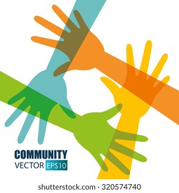 Community and social design, vector illustration eps 10