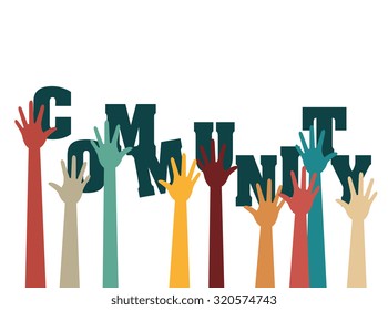 Community and social design, vector illustration eps 10