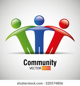 Community and social design, vector illustration eps 10