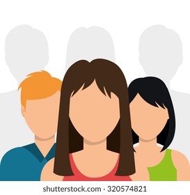 Community and social design, vector illustration eps 10
