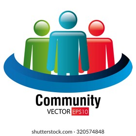 Community and social design, vector illustration eps 10