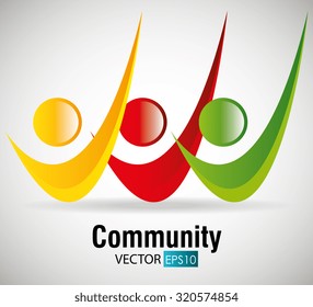 Community and social design, vector illustration eps 10
