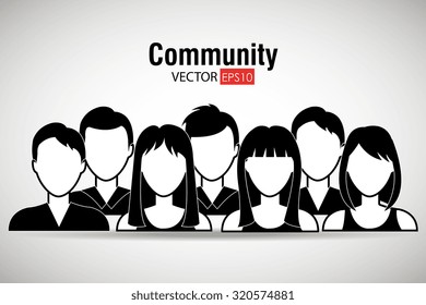Community and social design, vector illustration eps 10