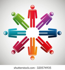 Community and social design, vector illustration eps 10
