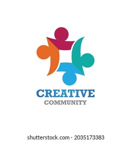 CommunitY social logo icon design template