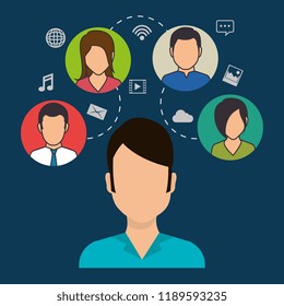 community with social media icons