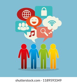 community with social media icons