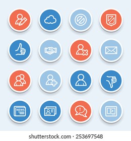 Community. Social media icons set