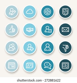 Community. Social media icons set