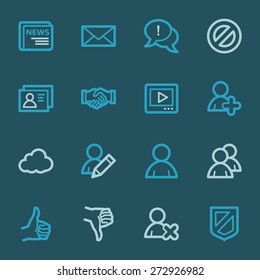 Community. Social media icons set