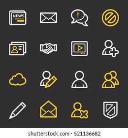 Community. Social media icons set