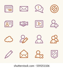 Community. Social media icons set