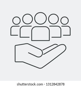 Community support concept icon