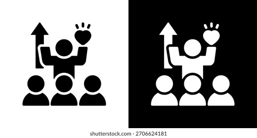 Community Support Icon Vector Illustration. Flat Style Design Created For Creative Flexibility In Light And Dark Versions.