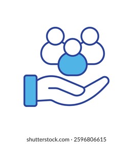 Community Support icon vector stock illustration