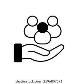 Community Support icon vector stock illustration