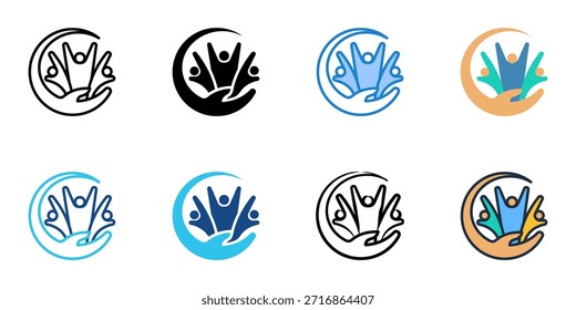 Community-Support-Symbole setzen mehrere Stilkollektionen. 
