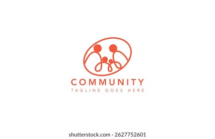 Design do logotipo de suporte da comunidade com ícone do Unity