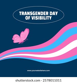Community Support Social Media Post for Transgender Visibility Day Illustration