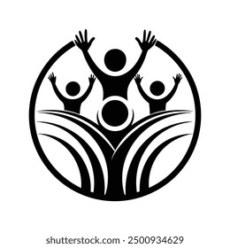 Community Support Symbol Logo Vector Graphic, Inclusive Community Icon Unity and Support Design