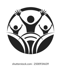 Community Support Symbol Logo Vector Graphic, Inclusive Community Icon Unity and Support Design