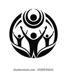 Community Support Symbol Logo Vector Graphic, Inclusive Community Icon Unity and Support Design