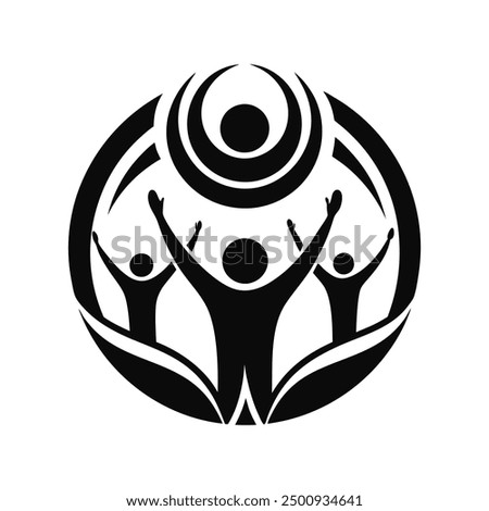 Community Support Symbol Logo Vector Graphic, Inclusive Community Icon Unity and Support Design