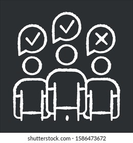 Community Survey Chalk Icon. Group Administered Questionnaire. Opinion Polling. Social Research. Feedback. Customer Satisfaction. Sampling. Data Collection. Isolated Vector Chalkboard Illustration