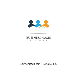Community team work logo design vector