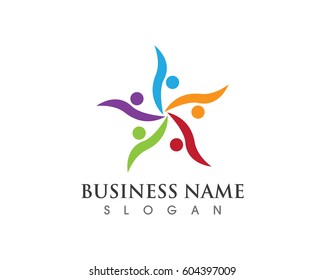 Community team work people logo