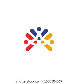 Community and teamwork logo design vector template