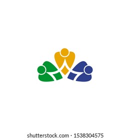 Community and teamwork logo design vector template