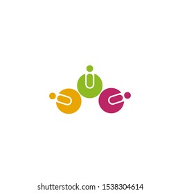 Community and teamwork logo design vector template
