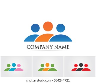Community three people team work 