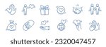 Community trust hand, social heart doodle line icon. Charity community, partnership care, people solidarity help concept icon set. Hand drawn doodle sketch style line. Vector illustration