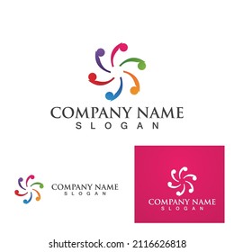 Community union people care logo and symbols template
