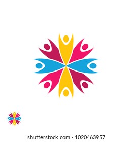 community and unity logo template. 