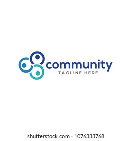 community unity people abstract logo icon vector template